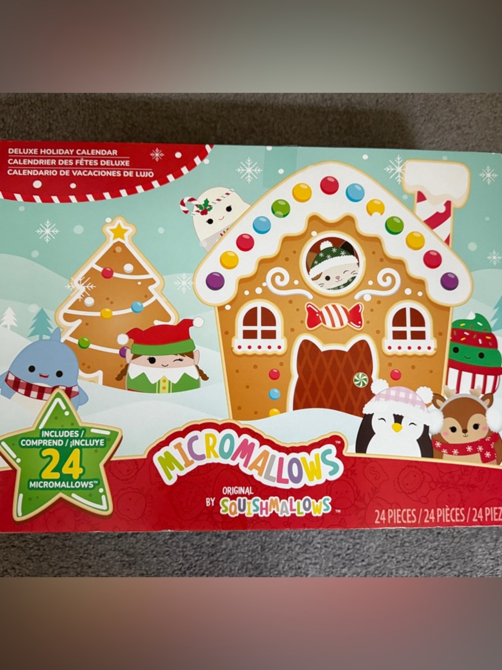 Micromallows Holiday Gingerbread House Advent Calendar - Multicolor